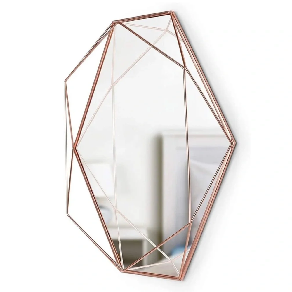 Pre-Owned Rose Gold/Copper Metal Wall Mirror- Umbra- 22.5
